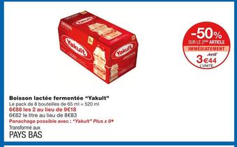 Monoprix Yakult boisson lactée fermentée offre