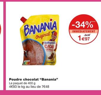 Monoprix Banania poudre chocolat offre