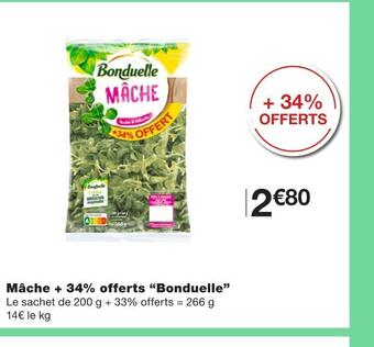 Monoprix Bonduelle mâche + 34% offerts offre