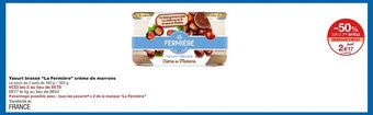 Monoprix La fermière yaourt brassé crème de marrons offre