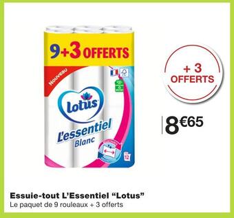Monoprix Lotus essuie-tout l’essentiel offre