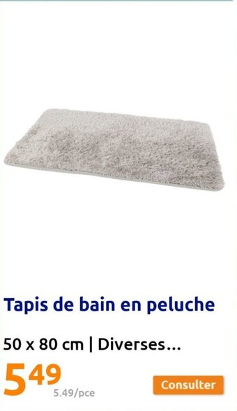 Action Tapis de bain en peluche offre