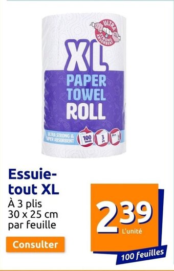 Action Essuie-tout XL À 3 plis offre