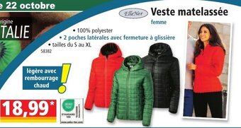 Norma Elle Nor Veste matelassée offre