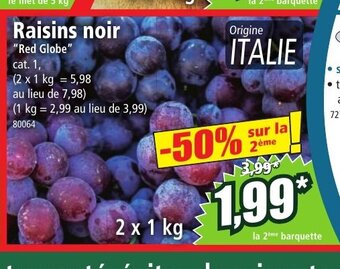 Norma Raisins noir offre
