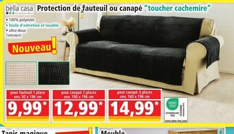 Norma bella casa Protection de fauteuil ou canapé "toucher cachemire" offre