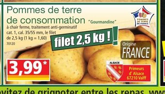 Norma Pommes de terre de consommation offre