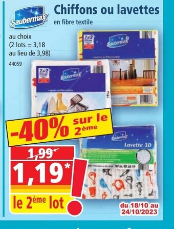 Norma Chiffons ou lavettes offre