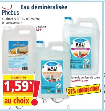 Norma Eau déminéralisée offre