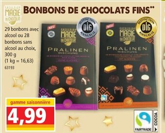Norma BONBONS DE CHOCOLATS FINS offre