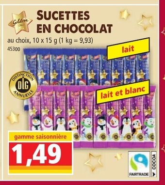 SUCETTES EN CHOCOLAT