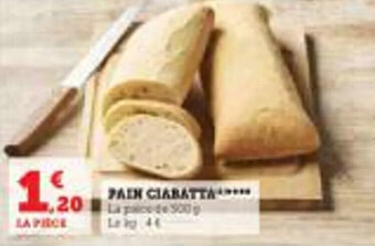 Hyper U Pain ciabatta offre