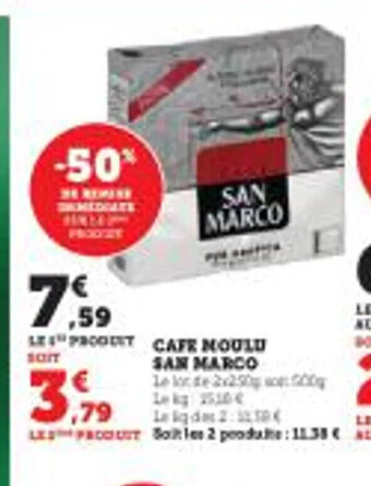 Hyper U Cafe moulu san marco offre