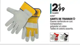 ALDI Gants de travaux offre