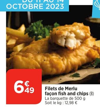 Maximarché Filets de Merlu façon fish and chips offre