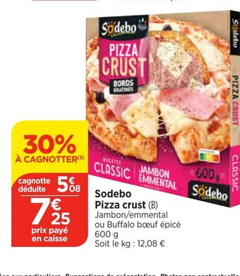 Maximarché Sodebo Pizza crust offre