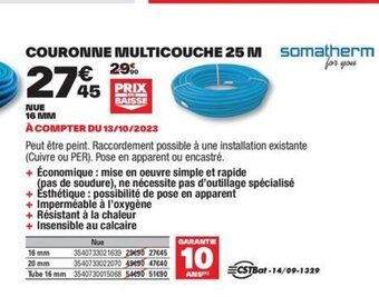 Brico Dépôt COURONNE MULTICOUCHE 25 M offre
