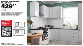 Brico Dépôt CUISINE "ARTEMISIA" BLANC MAT offre