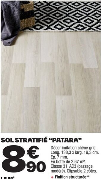 Brico Dépôt SOL STRATIFIÉ "PATARA" offre