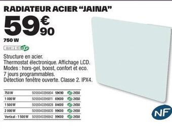 Brico Dépôt RADIATEUR ACIER “JAINA" offre