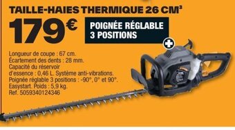 Brico Dépôt TAILLE-HAIES THERMIQUE 26 CM³ offre