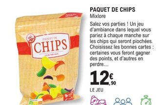 E.Leclerc Espace Culturel PAQUET DE CHIPS Mixlore offre