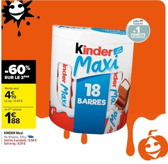 Carrefour KINDER Maxi offre