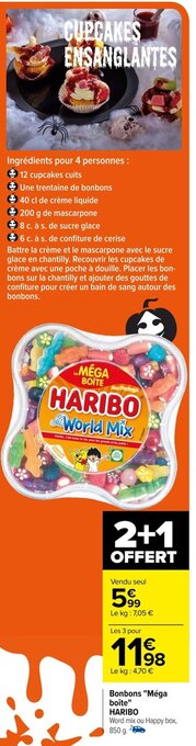 Carrefour Bonbons "Méga boîte" HARIBO offre
