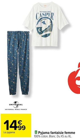 Carrefour Pyjama fantaisie femme offre