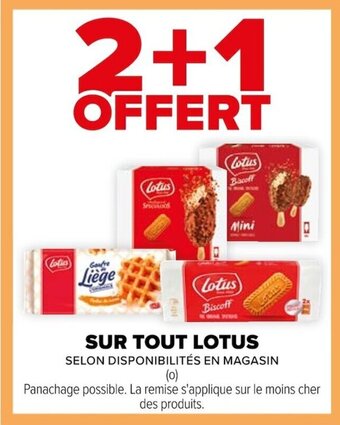 Carrefour SUR TOUT LOTUS SELON DISPONIBILITÉS EN MAGASIN (0) offre