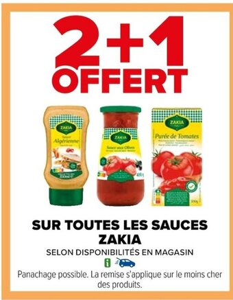 Carrefour SUR TOUTES LES SAUCES ZAKIA offre