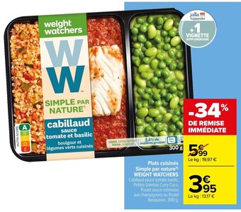 Plats cuisinés Simple par nature(t) WEIGHT WATCHERS