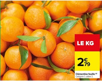 Carrefour Clémentine feuille (P) offre