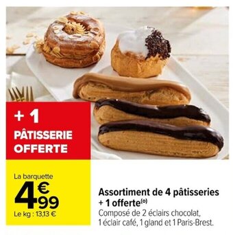 Carrefour Assortiment de 4 pâtisseries + 1 offerte(⁰) offre