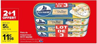 Carrefour Filets de maquereaux PETIT NAVIRE offre