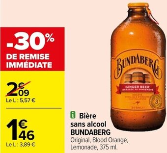 Carrefour sans alcool BUNDABERG offre