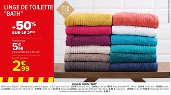Carrefour Linge de toilette "Bath" offre
