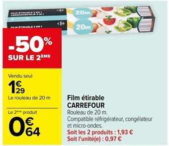 Carrefour Film étirable CARREFOUR offre