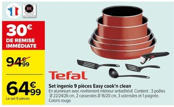 Carrefour Set ingenio 9 pièces Easy cook'n clean offre