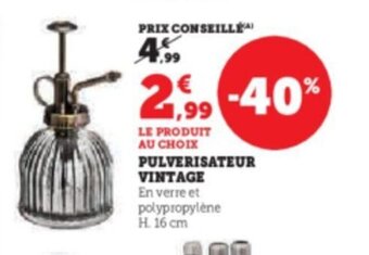 Super U PULVERISATEUR VINTAGE offre