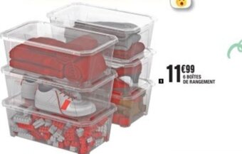 La Foir'Fouille 6 BOITES DE RANGEMENT offre