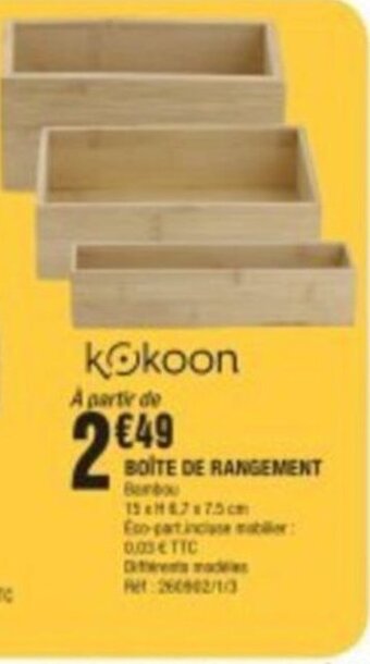 La Foir'Fouille BOITE DE RANGEMENT offre