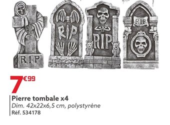 Gifi Pierre tombale x4 offre