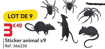 Gifi Sticker animal x9 Réf. 366230 offre