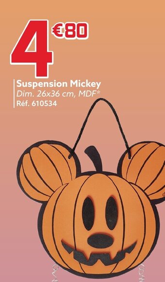 Gifi Suspension Mickey Dim. 26x36 cm, MDF* Réf. 610534 offre