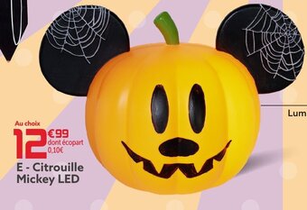 Gifi Citrouille Mickey LED offre