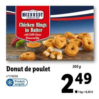 Lidl Mcennedy donut de poulet offre