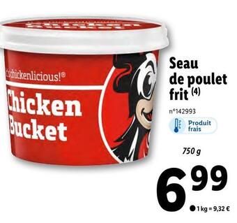 Lidl Seau de poulet frit offre