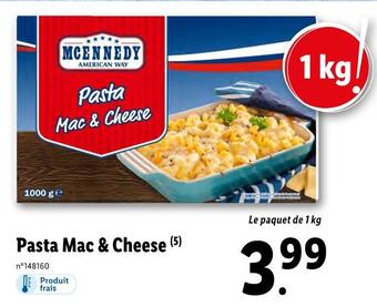 Lidl Mcennedy pasta mac & cheese offre