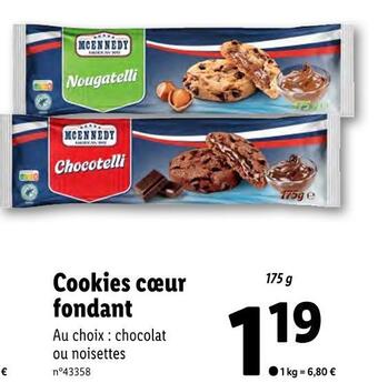Mcennedy cookies cĆur fondant